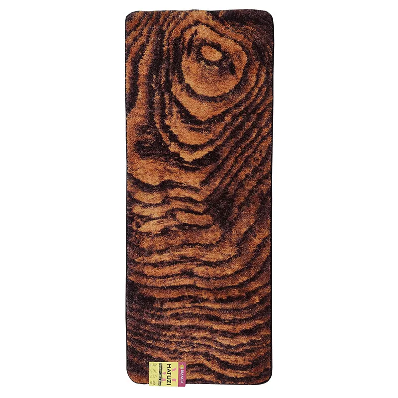 Alvis Abstract Micro Fiber Runner Rug - Brown media 3