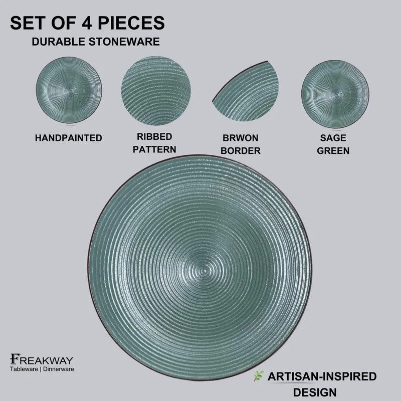 Ceramic Dinner Plates (Sage Green) - Set of Four media 4