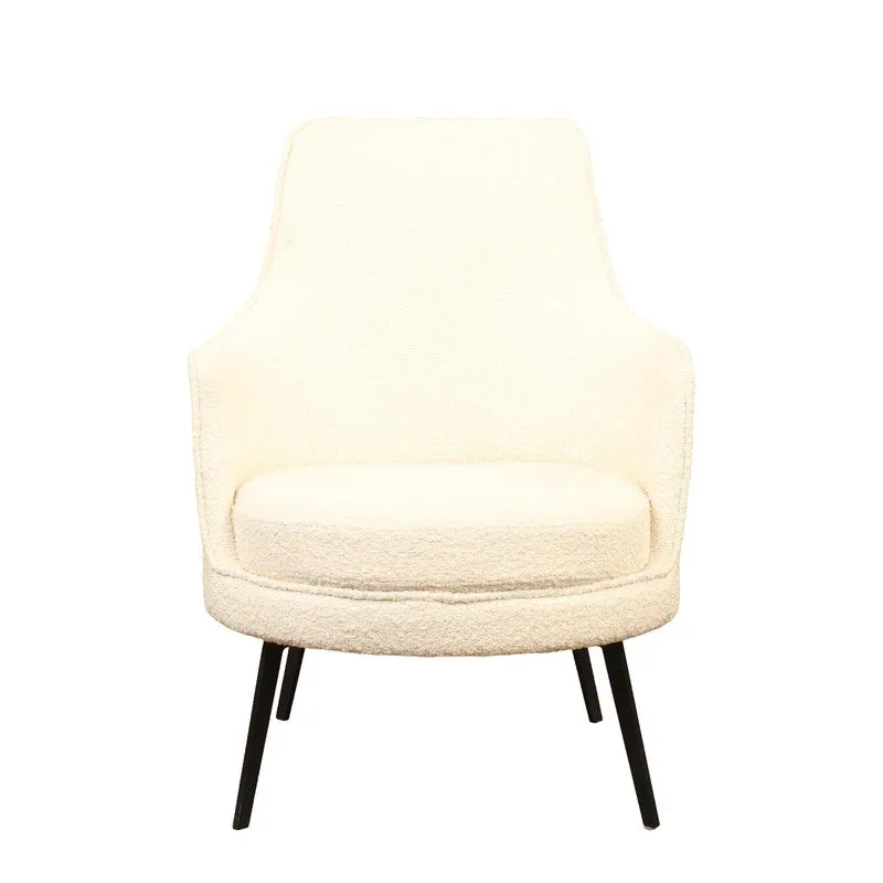 Trendra Neem Wood Lounge Chair - White media 5