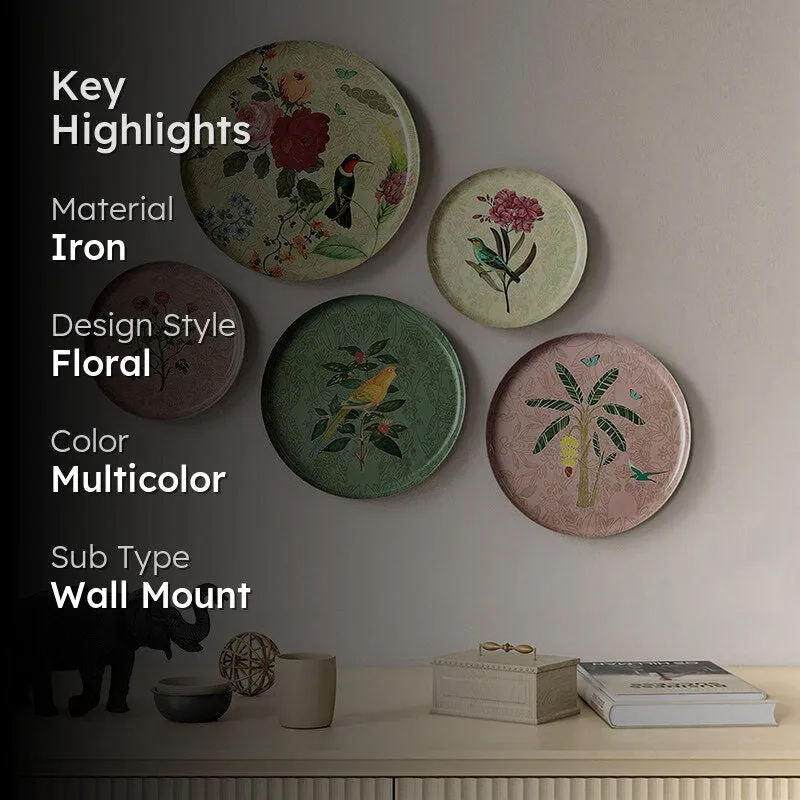 India Circus Victorian Tropics Iron Wall Plate - Set Of Five media 2