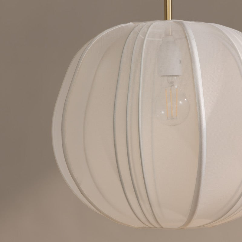 Fig Living Luxe Collection Fabric Ceiling Lamp - White image 5