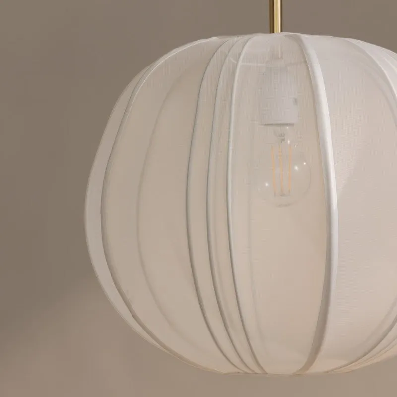 Fig Living Luxe Collection Fabric Ceiling Lamp - White media 5
