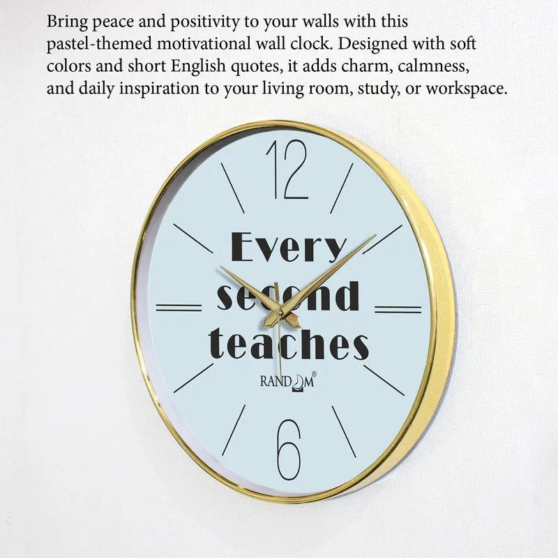 Every Second Teaches Round Analog Wall Clock - Blue media 6
