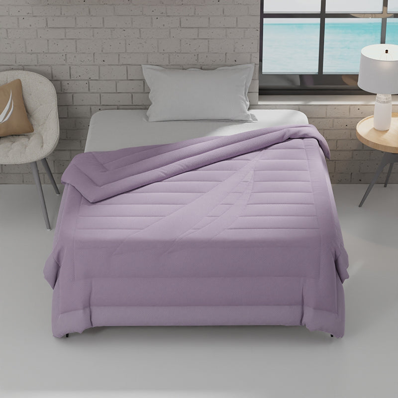 Nautica Ciel Luxe Solid Microfiber Comforter (Lavender) - 110 GSM media 5