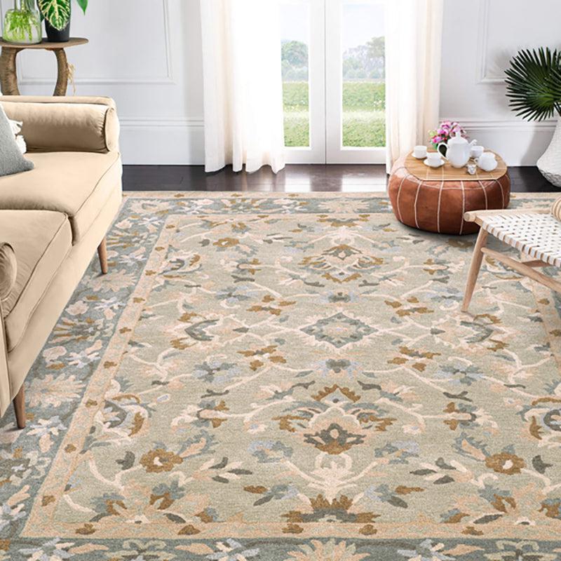 Shenlong Ethnic Wool & Nylon Carpet - Grey & Green media 8