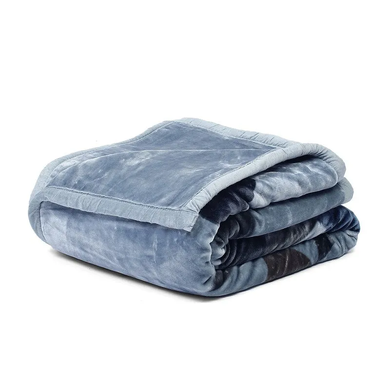 Monte Carlo Midnight Mosaic Blanket (Blue,Black) - 1000 GSM media 5