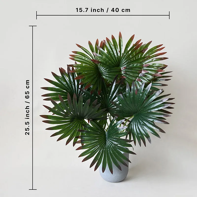 Faux Fan Palm With Black Plastic Pot - 58 cm media 8
