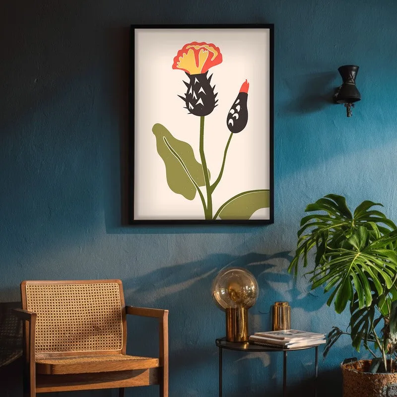 Floral Symphony Archival Canvas Wall Art - Black Frame media 5