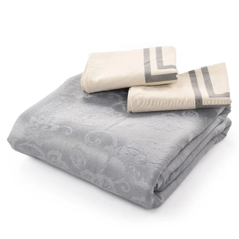 Floral Aura Cotton Bedsheet (Grey) - 224 TC media 6