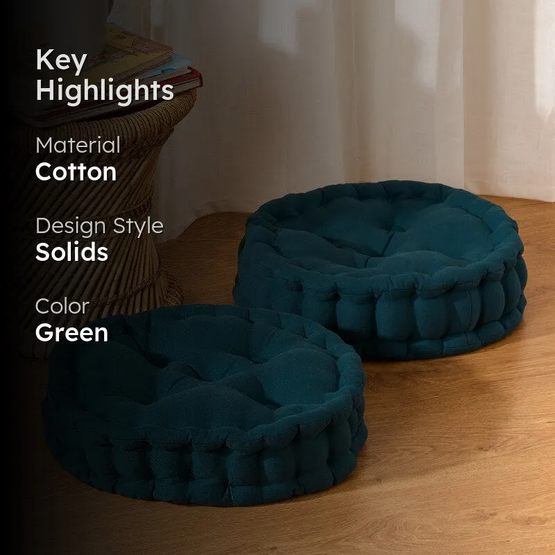 Aidan Floor Cushion (Botanical Green) - Set Of Two - 2