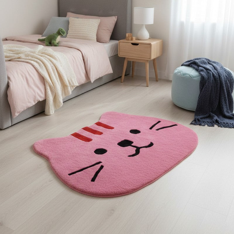 Meow Wool Carpet - Pink