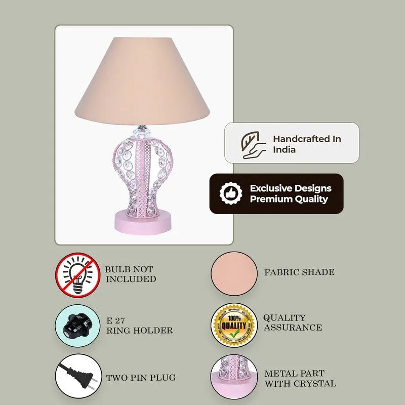 GlowElite Premium Metal Table Lamp - Pink media 6