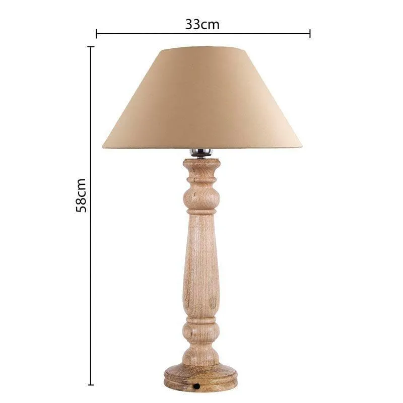 Blissful Beam Fabric Table Lamp - Beige media 5