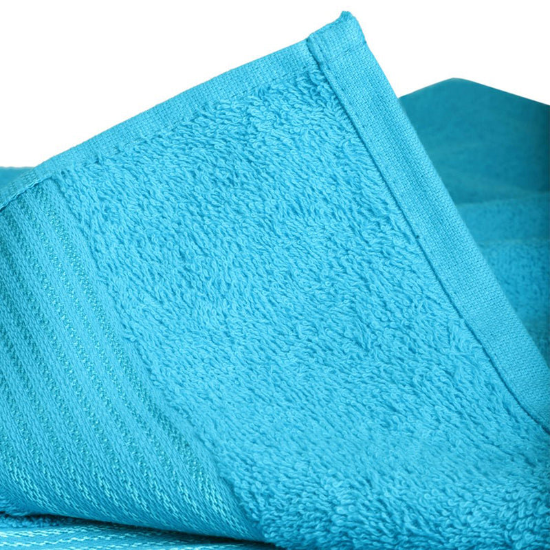 Nuage Cotton Bath Towel (Blue & White) - Set Of Two media 6