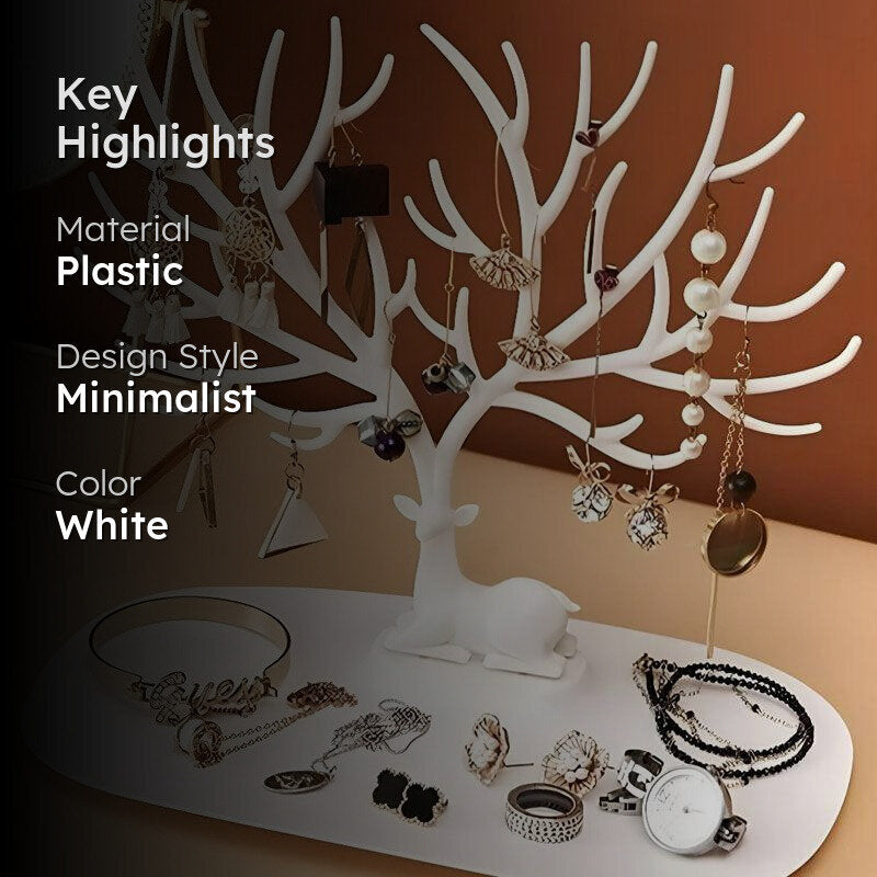 Autumn Tree Plastic Jewellery Organizer - White media 2