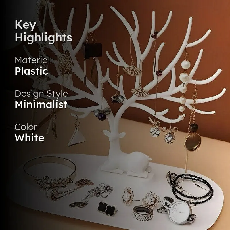 Autumn Tree Plastic Jewellery Organizer - White media 2