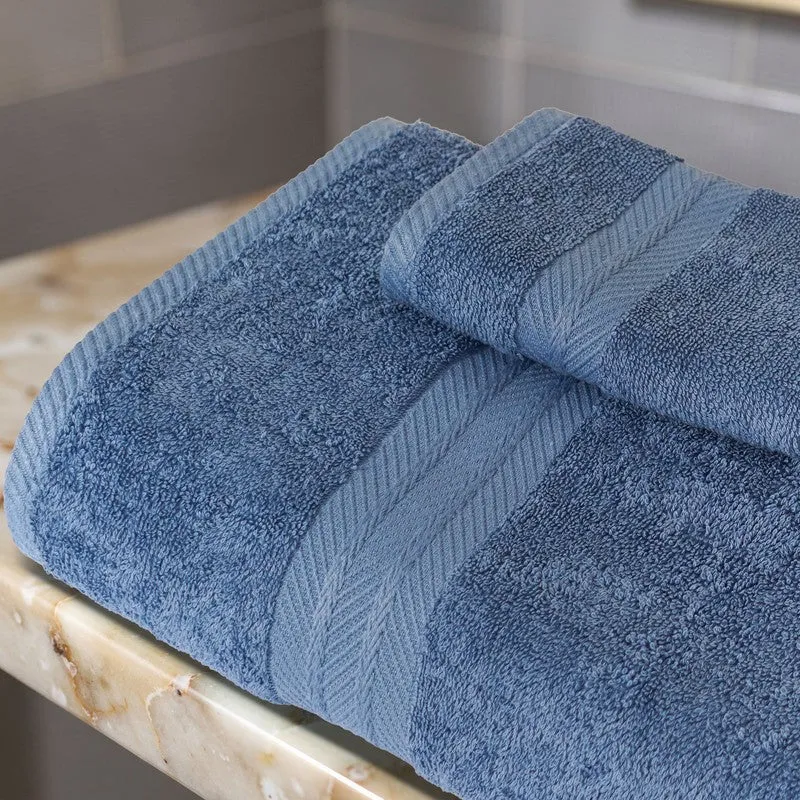 PlushAura Cotton Bath Towel (Navy) media 8
