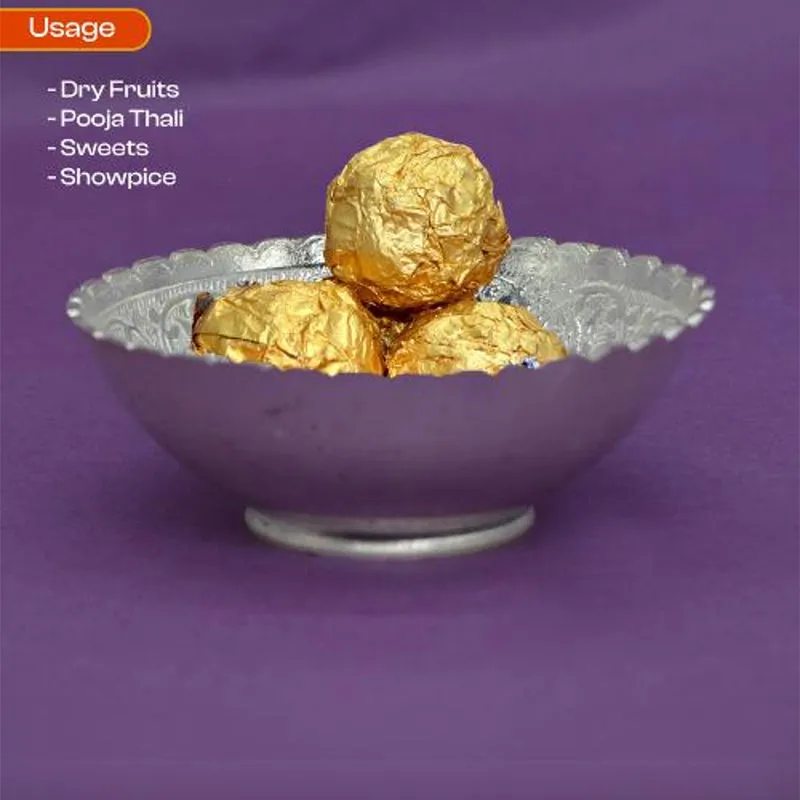 Uttara Silver Plated Accent Bowl media 5