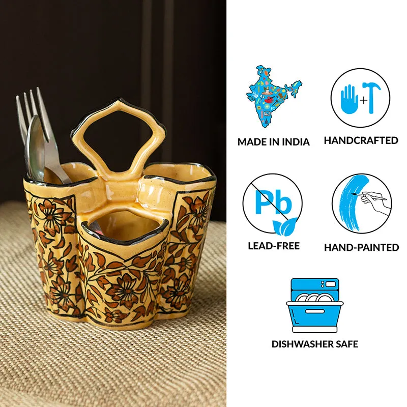 Hastakala Trio Ceramic Cutlery Stand media 6
