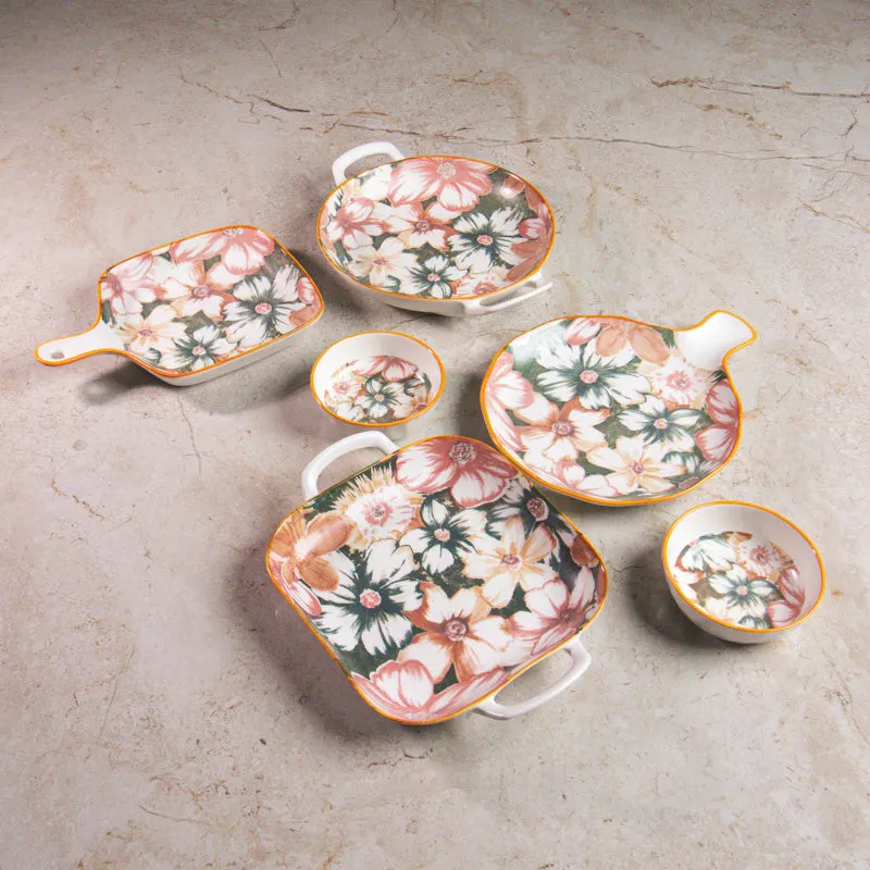 Liora Bloom Porcelain Platter - Six Piece Set media 1