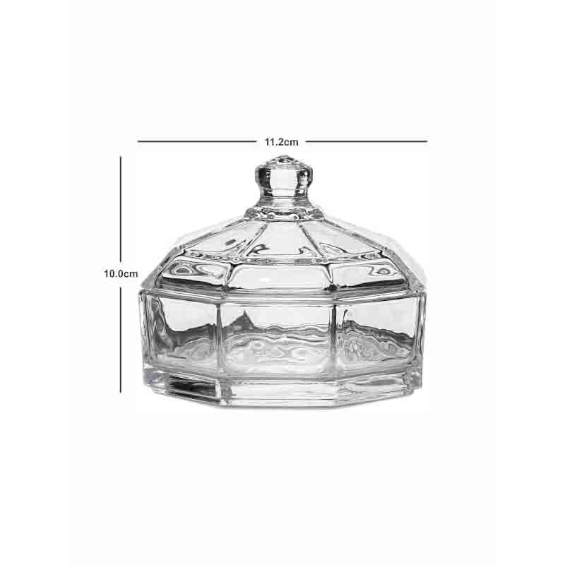 Retro Storage Glass Bowl with Lid (280 mL Each)- Set of Two media 5