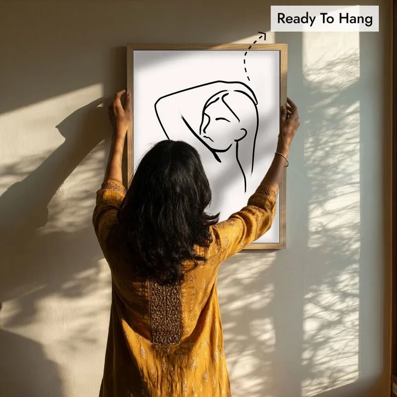Soft Incline Canvas Wall Painting With Brown Frame media 8