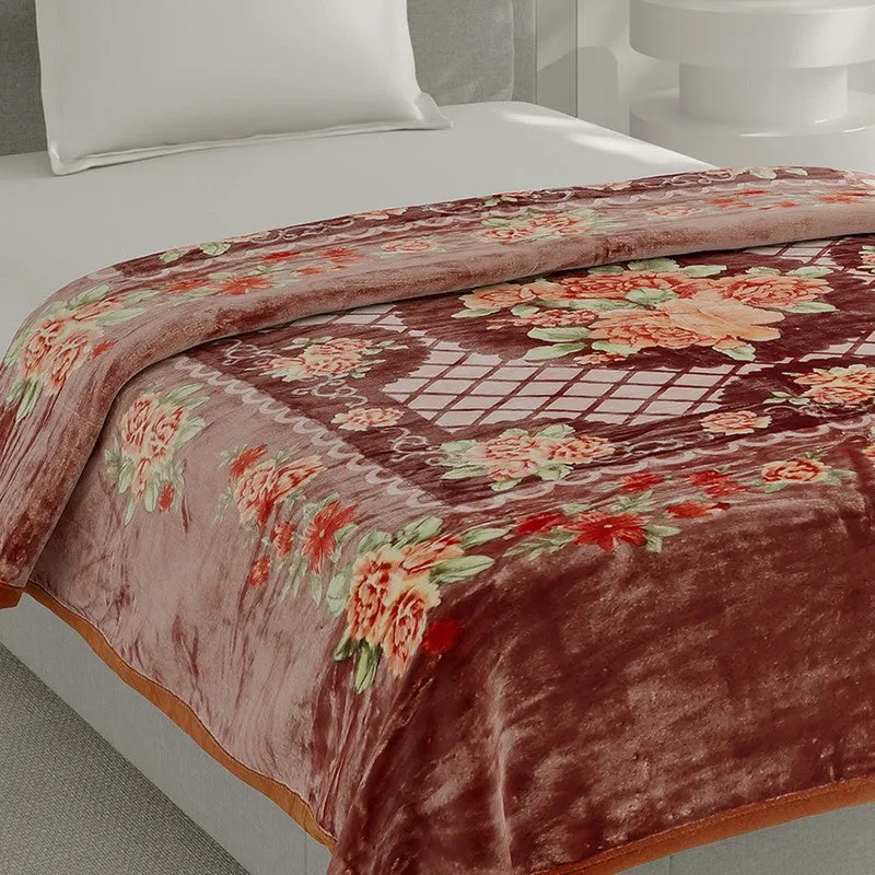 Monte Carlo Blooming Serenity Blanket (Brown) - 483 GSM media 3