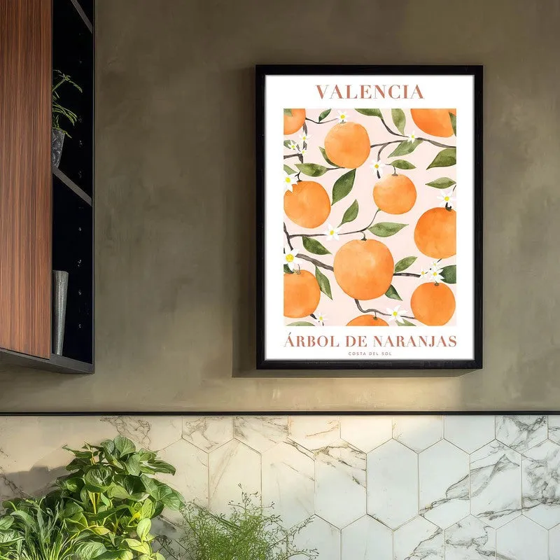 Citrus Serenade Archival Canvas Wall Art - Black media 3
