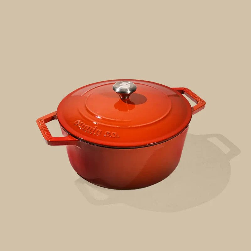 Cumin Co Enamel Cast Iron Cooking Pot (2500 mL) - Rust media 3