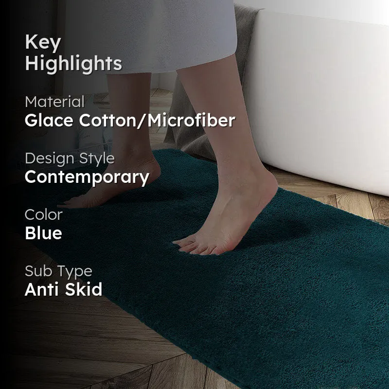Nuo Luxe Micro Fiber Runner Rug - Teal media 2
