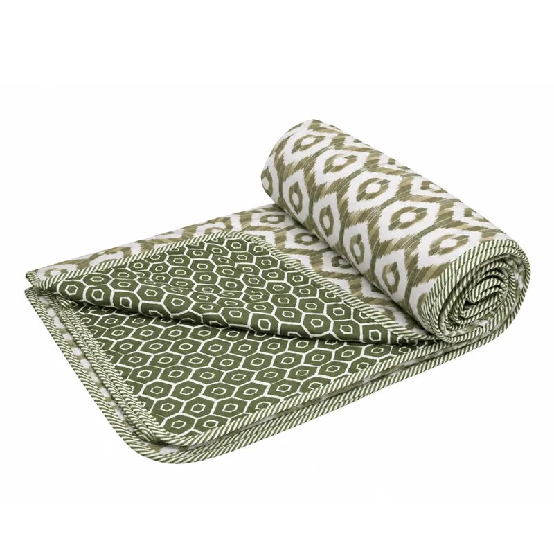 Udaya Ethnic Reversible Cotton Dohar (Sea Green) - 180 GSM media 4