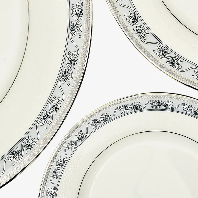 Mariella 24k Gold Brushed Porcelain Dinner Set - 33 Piece Set media 11