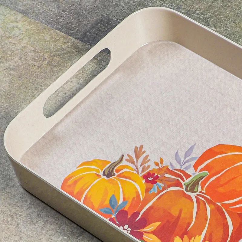 Pumpkin Spice Latte Melamine Rectangle Serving Tray media 3