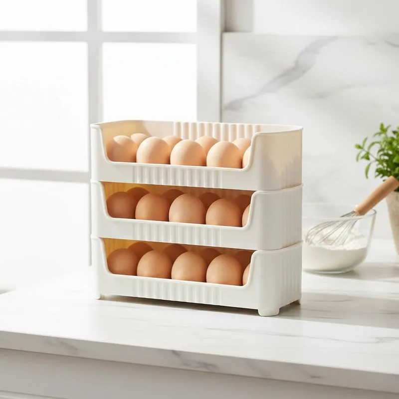 Egg Safe Plastic Fridge Organizers media 1