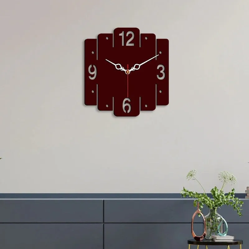Edge Frame Wooden Wall Clock media 4