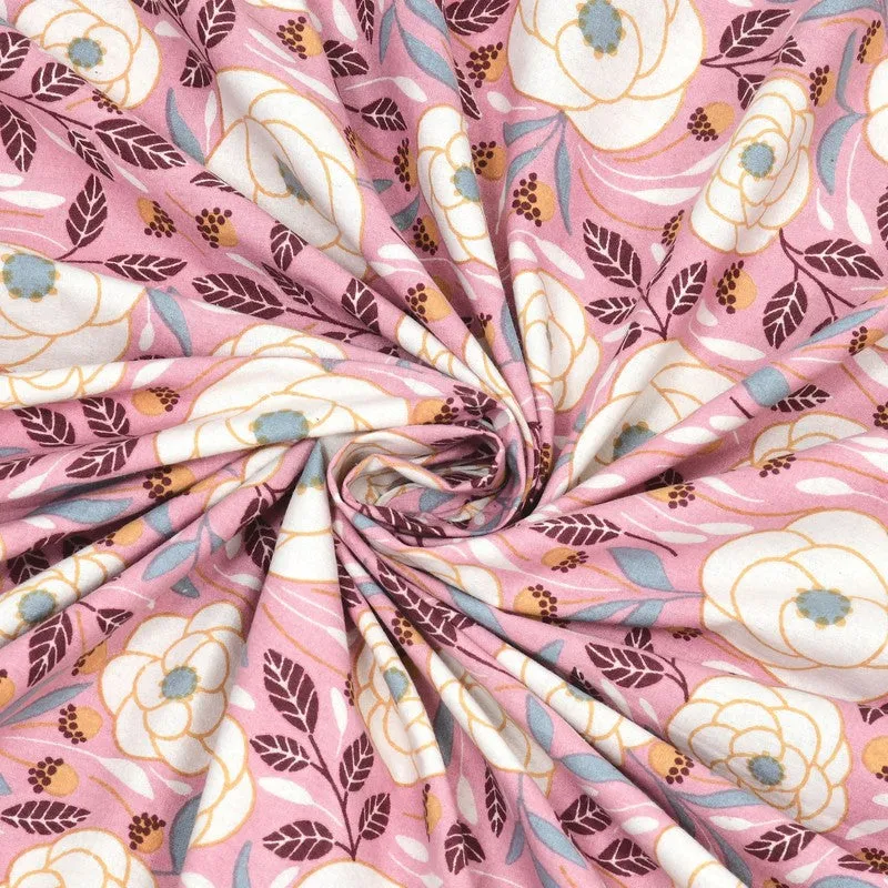 Loomva Cotton Bedsheet (Pink,Green) - 240 TC media 6