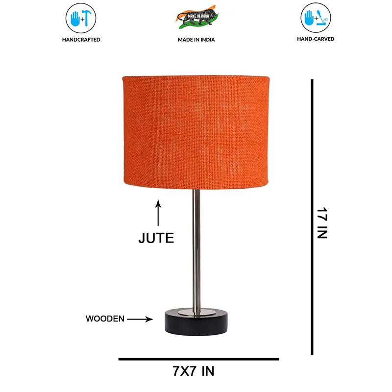 Sienna I Rodin Wooden Table Lamp - Orange,Silver,Black media 7