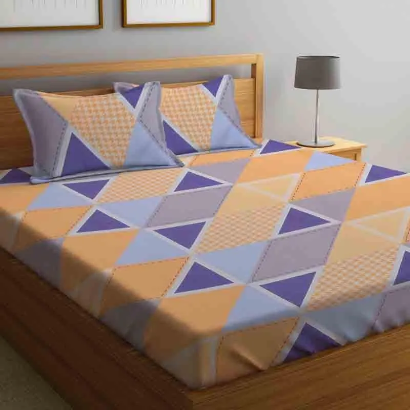 Houndstooth Diamonds Bedsheet - 180 GSM media 3