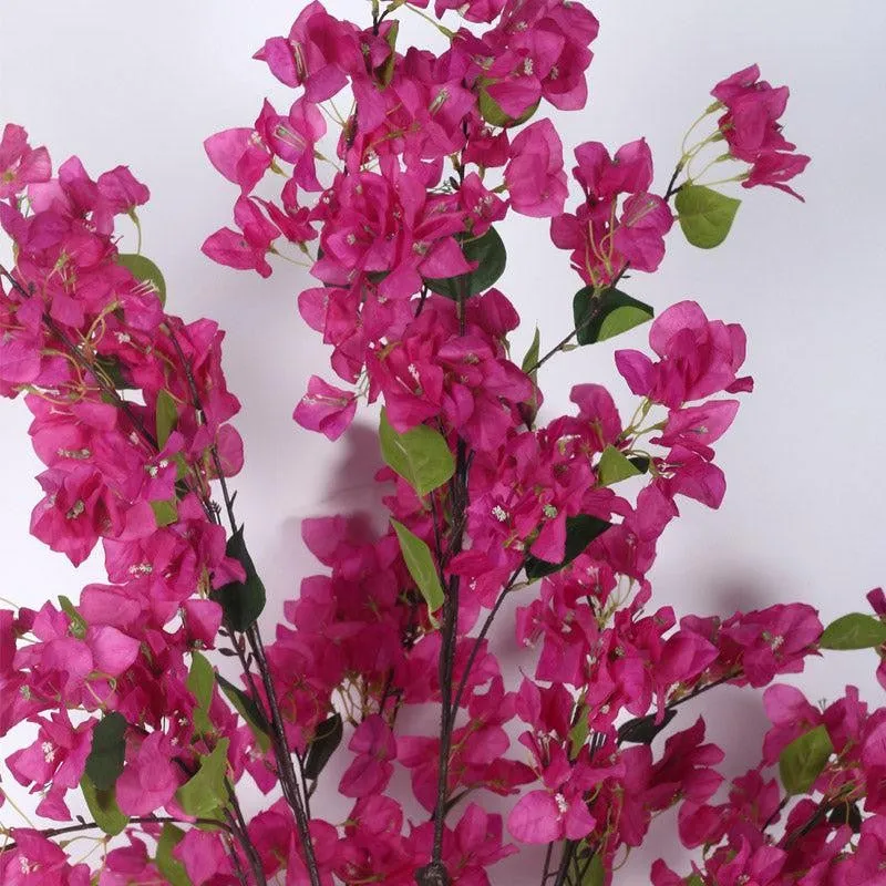 Faux Realtouch Purple Bougainvillea Plant With Black Plastic Pot - 5.2 Feet media 5