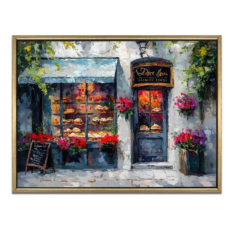 Floral-festooned Canvas Wall Painting With Frame media 3