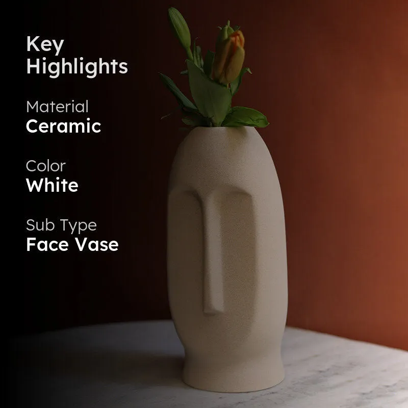 Demetrio Ceramic Vase - White media 2