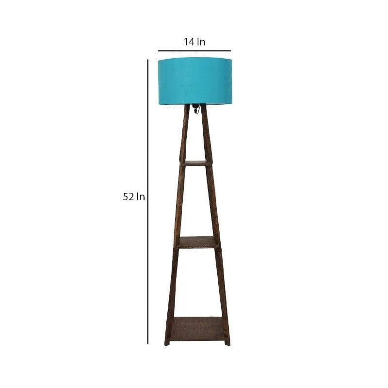 Seasa Wistera Floor Lamp With Shelf - Teal media 6