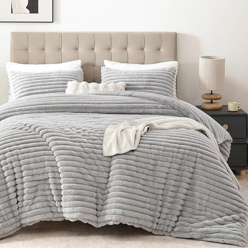 SleepScape Faux Fabric Blanket (Grey)- 300 GSM media 3