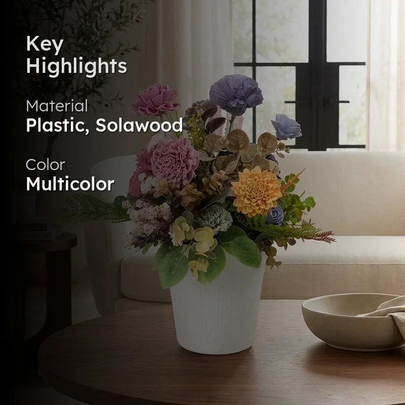 Zoe Solawood Floral Bunch With Pot media 2