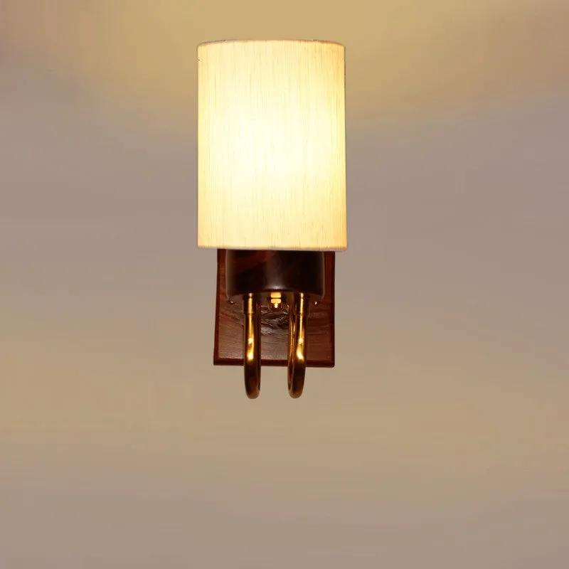Gilded Arch Cotton Wall Lamp - Off White media 5