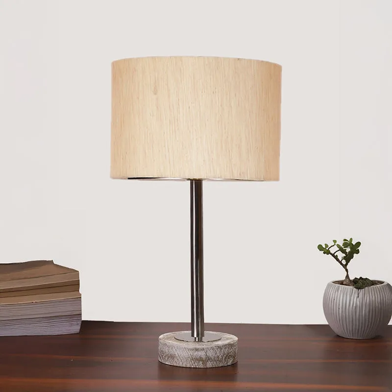 Cotin I Rodin Wooden Table Lamp - OffWhite,Silver,White media 3