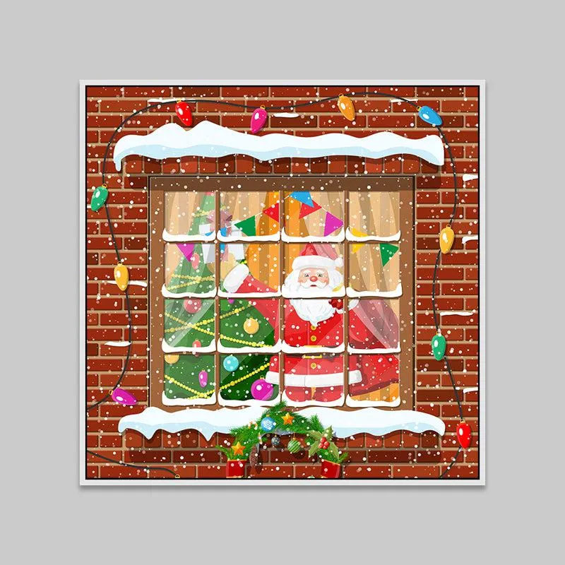 Santa Festive Arrival Wall Painting media 3