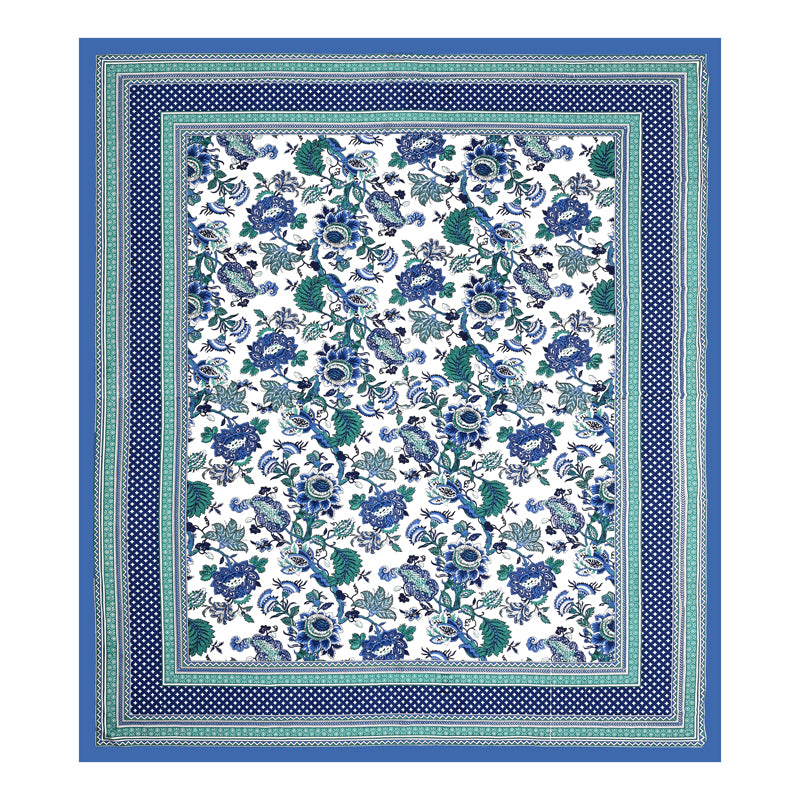Dreamy Azure Cotton Bedsheet - 144 TC media 8