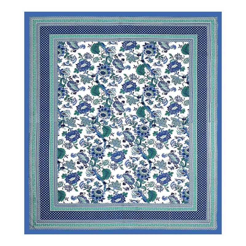 Dreamy Azure Cotton Bedsheet - 144 TC media 8