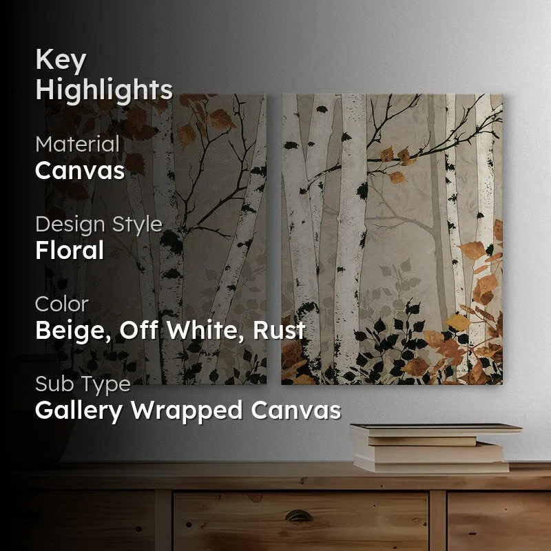 Autumn In Forest Wall Art - Set Of Two media 2